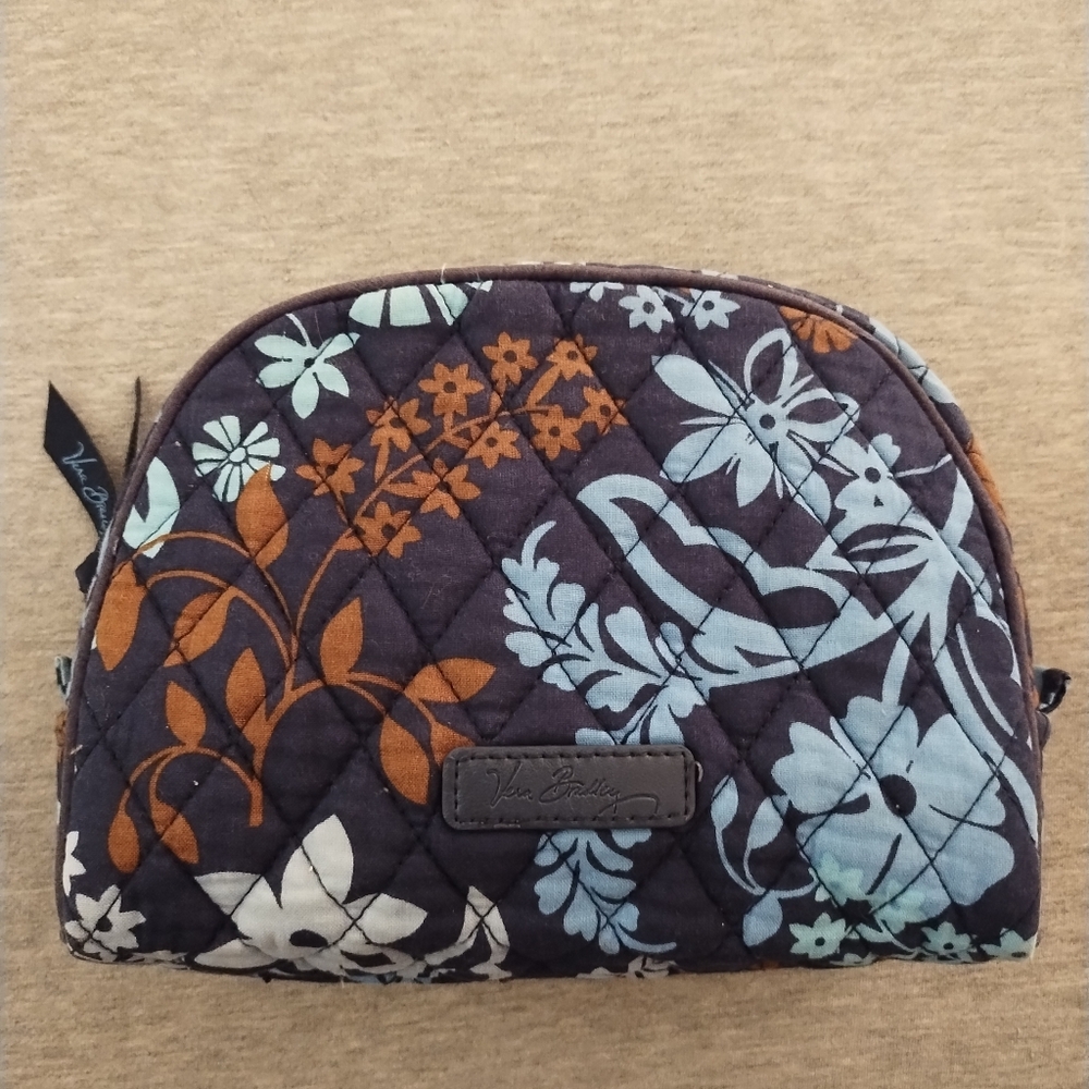 Vera Bradley Blue Floral Small Cosmetic Bag